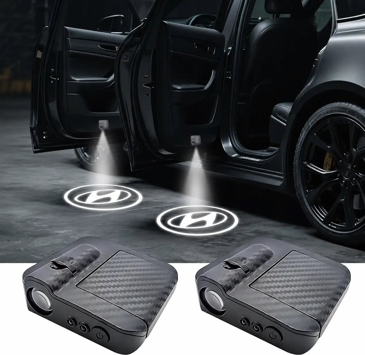 Custom Car Door LED Projector Light - Personalized Welcome Courtesy Projection | 4 Pack per Set