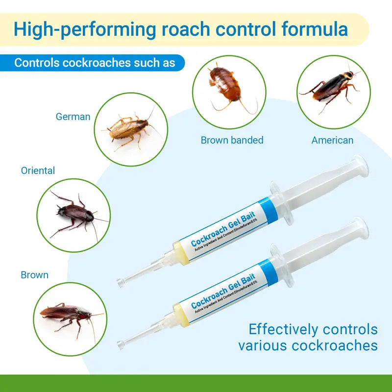 Fast Nest Elimination Cockroach Gel Bait Syringe Set | Buy 1 Get 1 Free