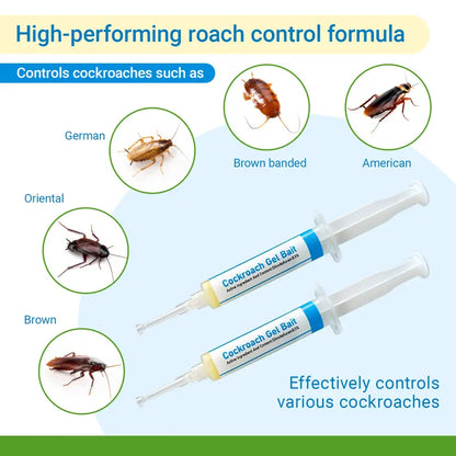 Fast Nest Elimination Cockroach Gel Bait Syringe Set | Buy 1 Get 1 Free