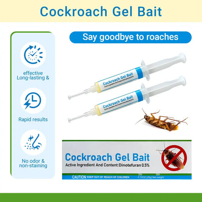 Fast Nest Elimination Cockroach Gel Bait Syringe Set | Buy 1 Get 1 Free