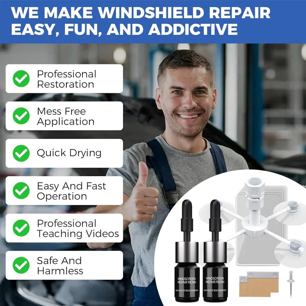 Fast Windshield Crack Repair Kit - Instant Fix & Restore | Buy 1 Get 1 Free