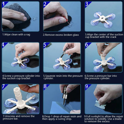 Fast Windshield Crack Repair Kit - Instant Fix & Restore | Buy 1 Get 1 Free