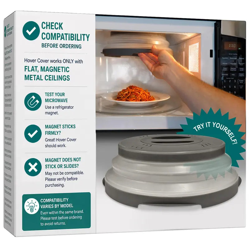 Magnetic Collapsible Microwave Splatter Cover