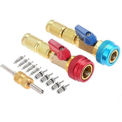 AC Valve Core Remover Tool Set - Swap Cores Fast Without Refrigerant Loss