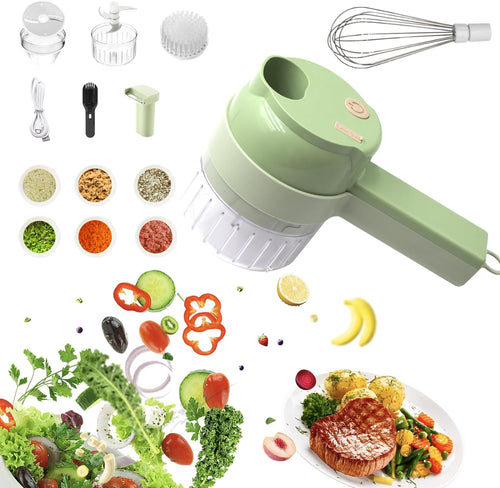4-in-1 Handheld Electric Vegetable Cutter & Chopper