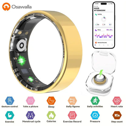Smart Health Ring with Sleep & Activity Tracker – Zero Subscription Fees