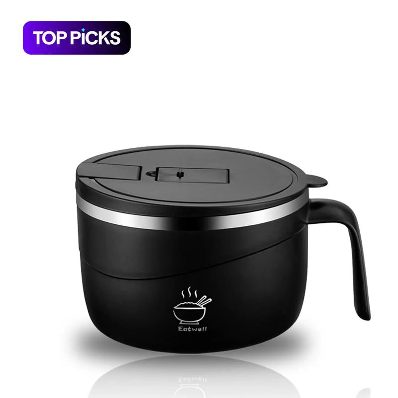 Stainless Steel Instant Noodle Bowl with Built-in Strainer Lid | Buy 1 Get 1 Free
