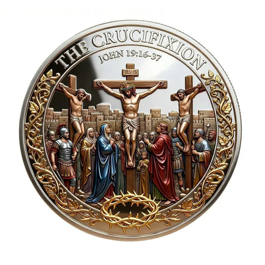 3D High Relief Crucifixion & Resurrection Commemorative Faith Coin
