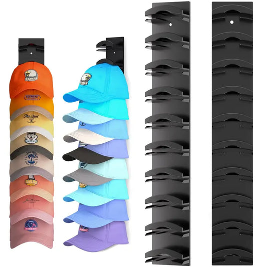 Keep Your Caps Shaped & Organized: Multi-Tier Curved Wall Hat Rack | Buy 1 Get 1 Free