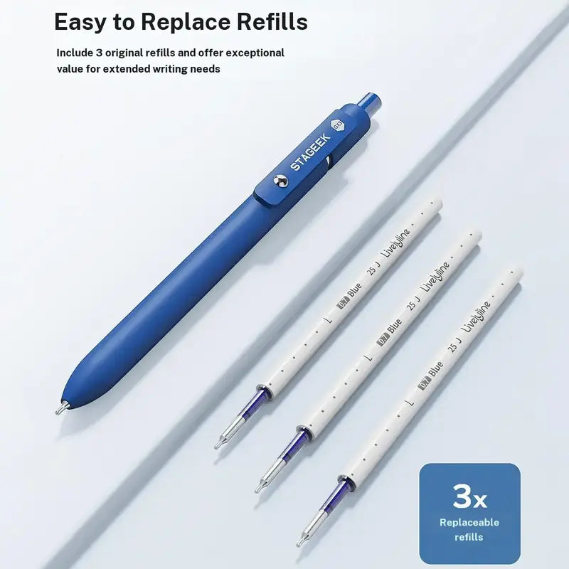 Smooth Writing Retractable Gel Pen with 3 Free Refills | Buy 1 Get 1 Free