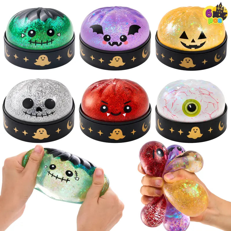 Halloween Glitter Dumpling Squishy Stress Relief Toy