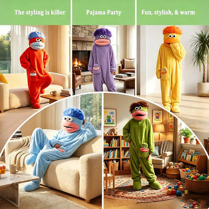 Ultra-Soft Monster Plush Onesie Pajamas for Cozy Cosplay & Lounging