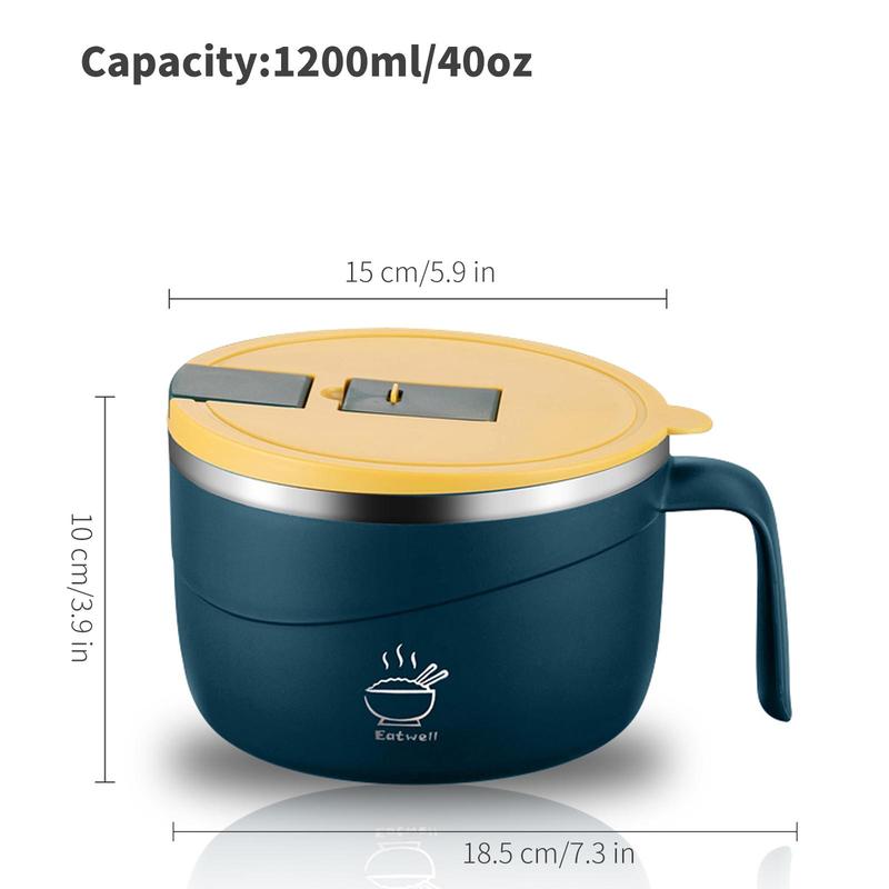Stainless Steel Instant Noodle Bowl with Built-in Strainer Lid | Buy 1 Get 1 Free