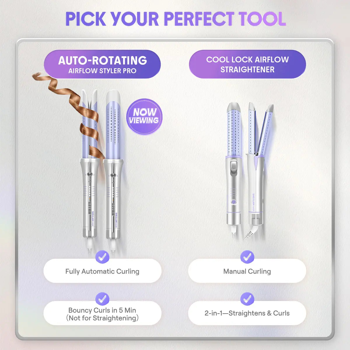One-Touch Auto-Rotating Airflow Styler for Effortless Long-Lasting Curls