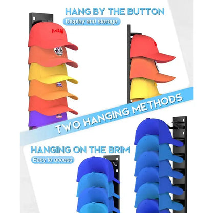 Keep Your Caps Shaped & Organized: Multi-Tier Curved Wall Hat Rack | Buy 1 Get 1 Free