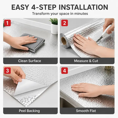 Self-Adhesive Oil-Proof Aluminum Foil Kitchen Backsplash Sticker | Buy 1 Get 1 Free