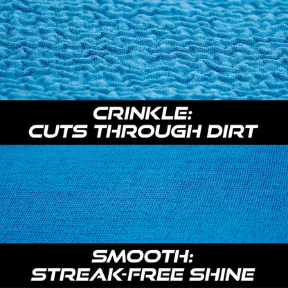Streak-Free Crinkle Glass Cleaning Towels
