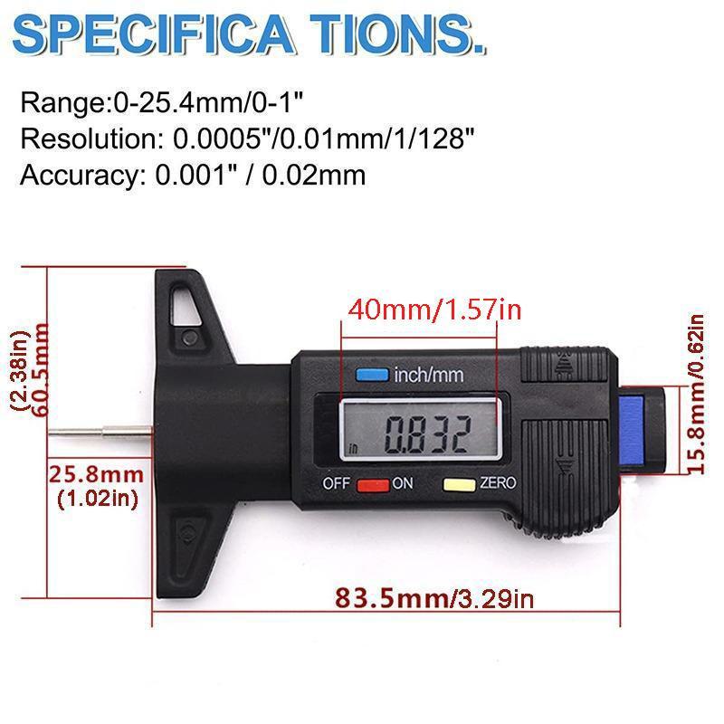 Precision Digital Tire Tread Depth Gauge for Instant Road Safety | Buy 1 Get 1 Free