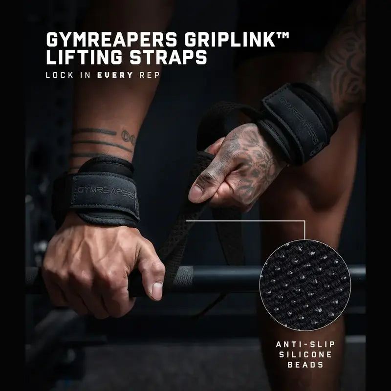 Pro Grip Lifting Straps with Neoprene Wrist Support for Heavy Pulls