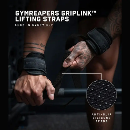 Pro Grip Lifting Straps with Neoprene Wrist Support for Heavy Pulls
