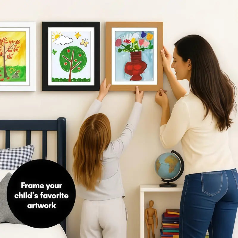Front-Opening Kids Art Frame with 100-Picture Storage