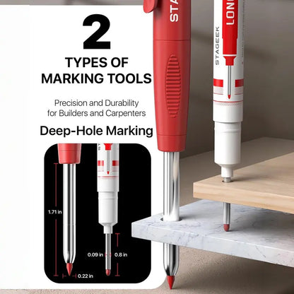 Precision Deep-Hole Carpenter Pencil & Marking Kit