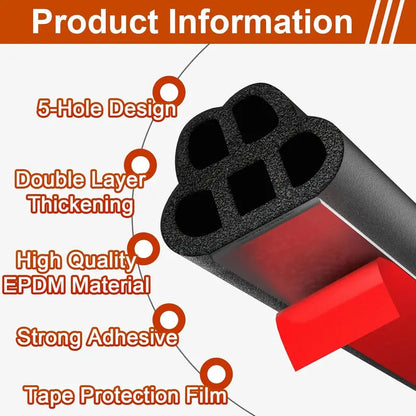 5-Hole Soundproof Car Door Weather Stripping