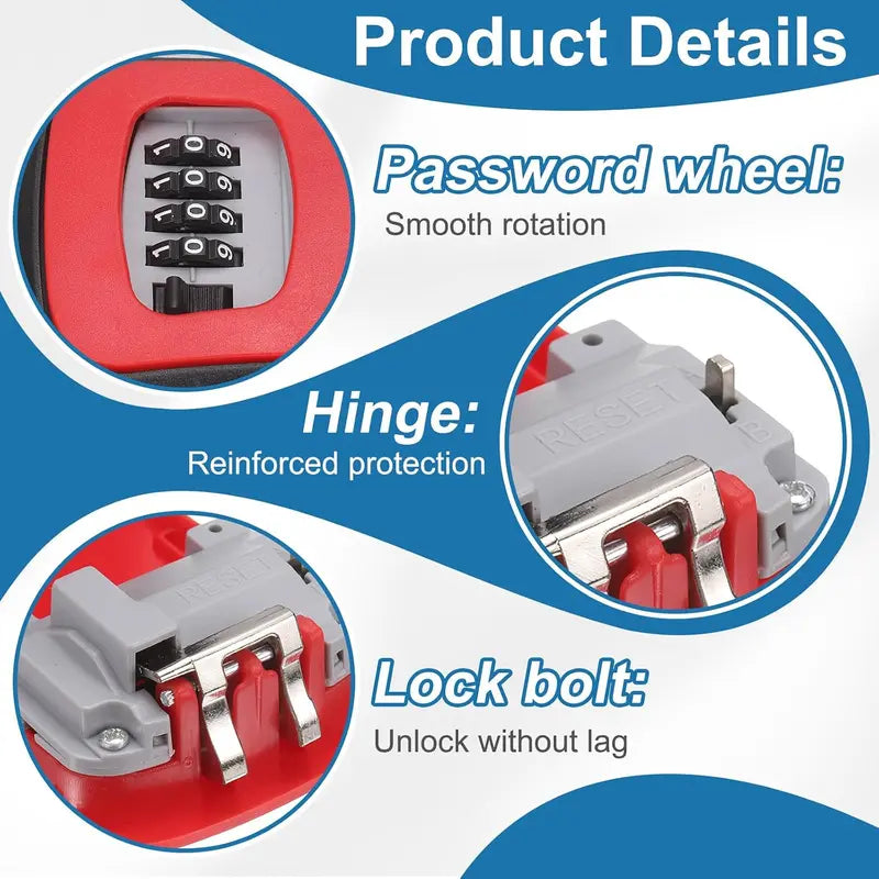 Heavy-Duty Wall Mount Combination Key Lock Box | Buy 1 Get 1 Free