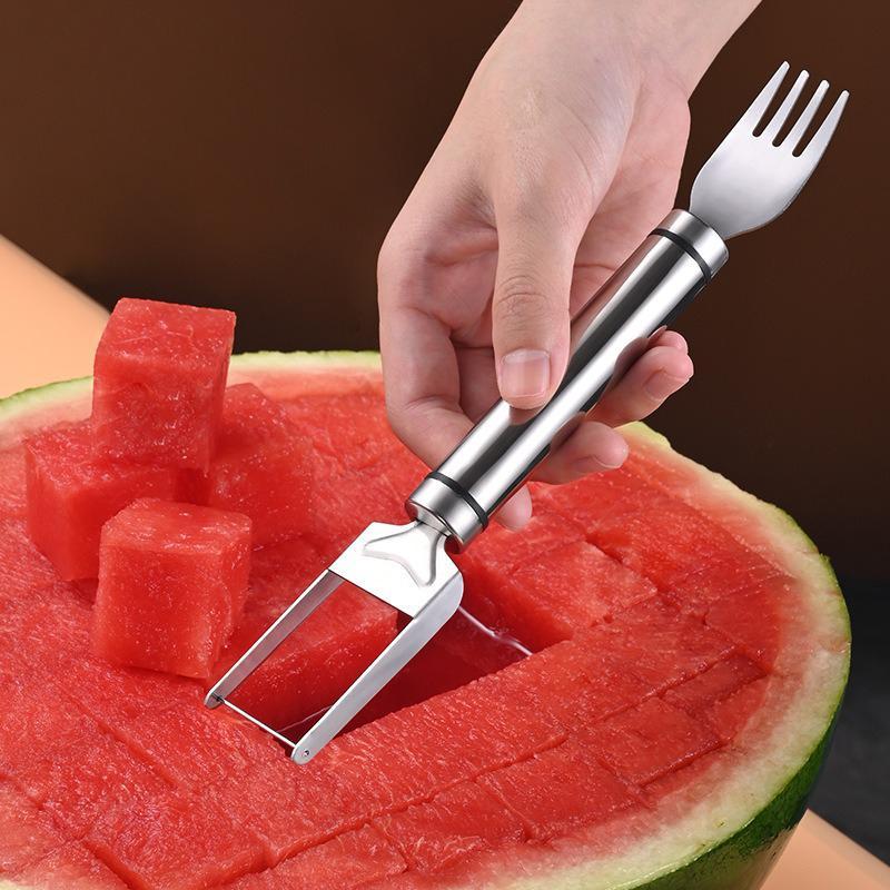 2-in-1 Stainless Steel Watermelon Slicer & Fork Tool | Buy 1 Get 1 Free