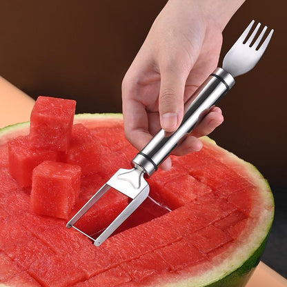 2-in-1 Stainless Steel Watermelon Slicer & Fork Tool | Buy 1 Get 1 Free