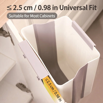 Foldable Hanging Kitchen Trash Can for Cabinet Doors | Buy 1 Get 1 Free