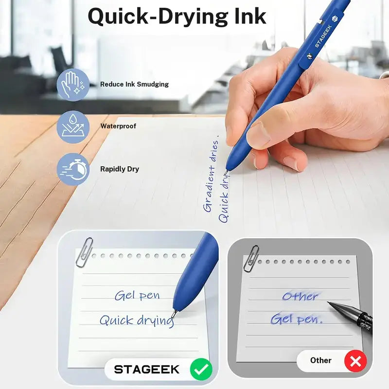 Smooth Writing Retractable Gel Pen with 3 Free Refills | Buy 1 Get 1 Free