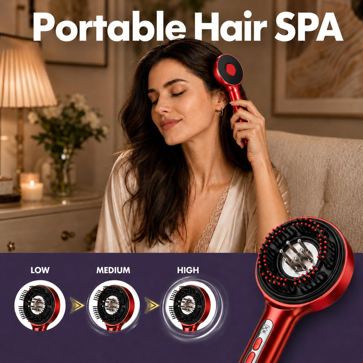 Deep Scalp Massager & Liquid Applicator Brush for Thicker Fuller Hair