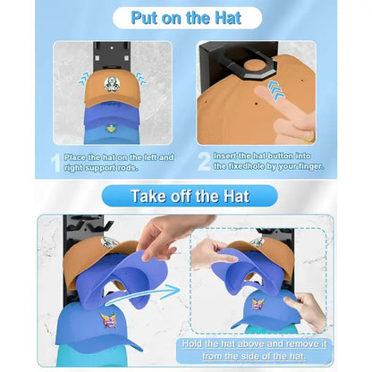 Keep Your Caps Shaped & Organized: Multi-Tier Curved Wall Hat Rack | Buy 1 Get 1 Free