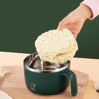Stainless Steel Instant Noodle Bowl with Built-in Strainer Lid | Buy 1 Get 1 Free