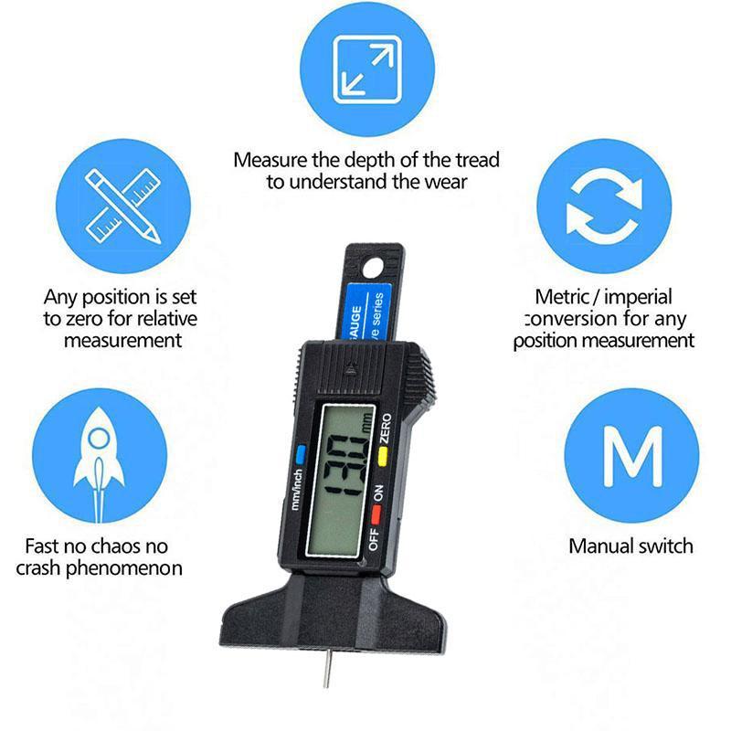Precision Digital Tire Tread Depth Gauge for Instant Road Safety | Buy 1 Get 1 Free