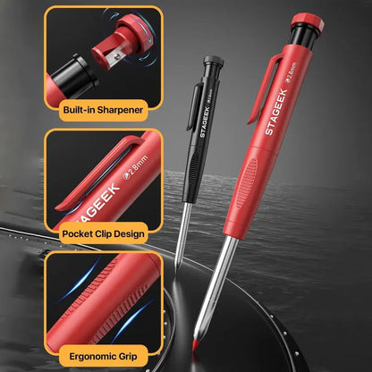 Precision Deep-Hole Carpenter Pencil & Marking Kit