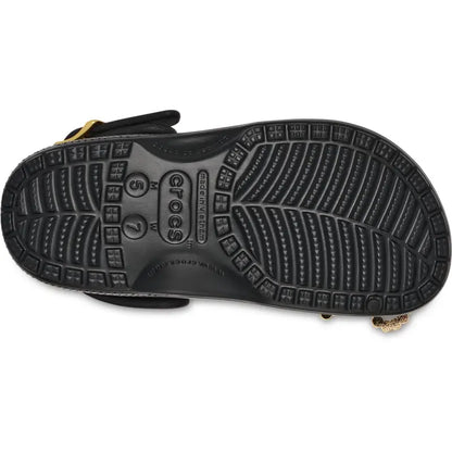 Chic Metallic Buckle Clogs: Lightweight Comfort & Style