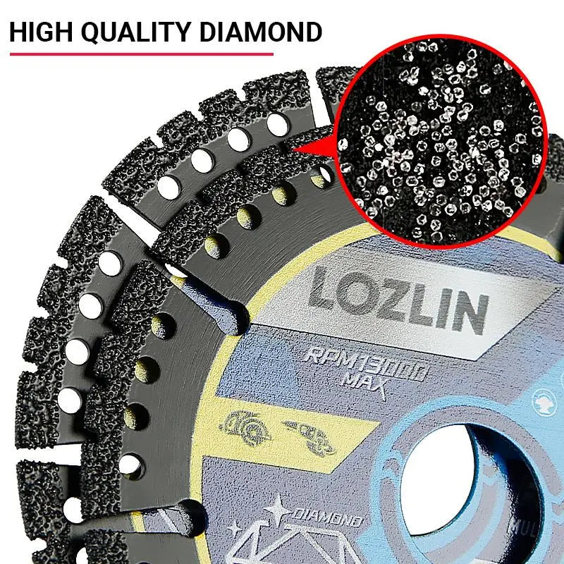 4.5" Vacuum Brazed Multi-Purpose Diamond Saw Blade for All Materials