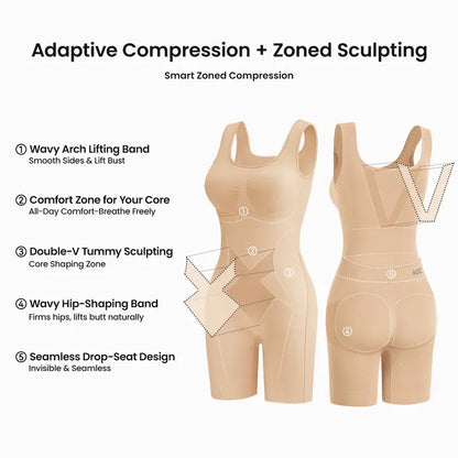 Instant Tummy Control & Butt Lifting Bodysuit with Easy Bathroom Drop-Seat