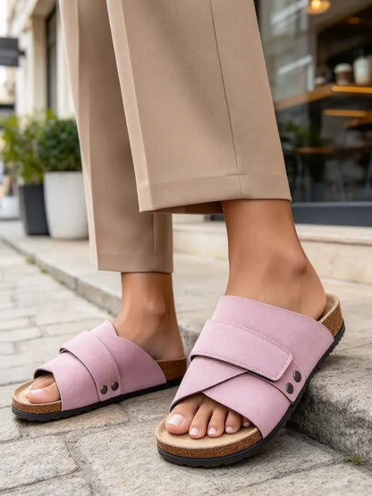 Ergonomic Cork Footbed Sandals: Adjustable Arch Support
