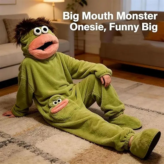 Ultra-Soft Monster Plush Onesie Pajamas for Cozy Cosplay & Lounging