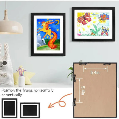 Front-Opening Kids Art Frame with 100-Picture Storage