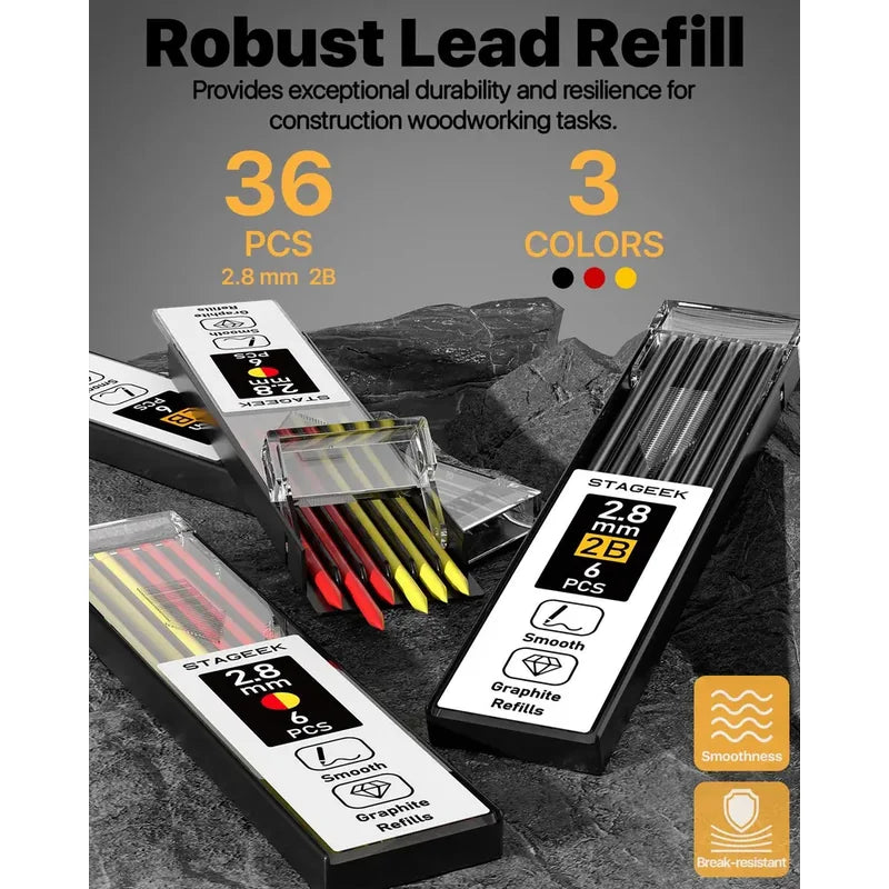Precision Deep-Hole Carpenter Pencil & Marking Kit