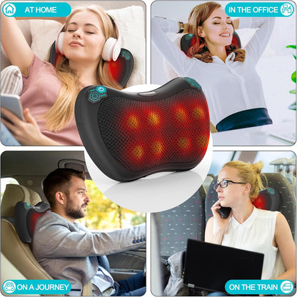 Instant Neck & Back Pain Relief Pillow with Soothing Heat