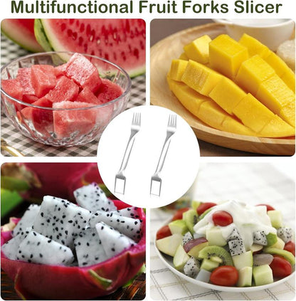 2-in-1 Stainless Steel Watermelon Slicer & Fork Tool | Buy 1 Get 1 Free