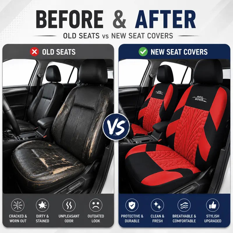 Universal Car Seat Covers Full Protection Breathable