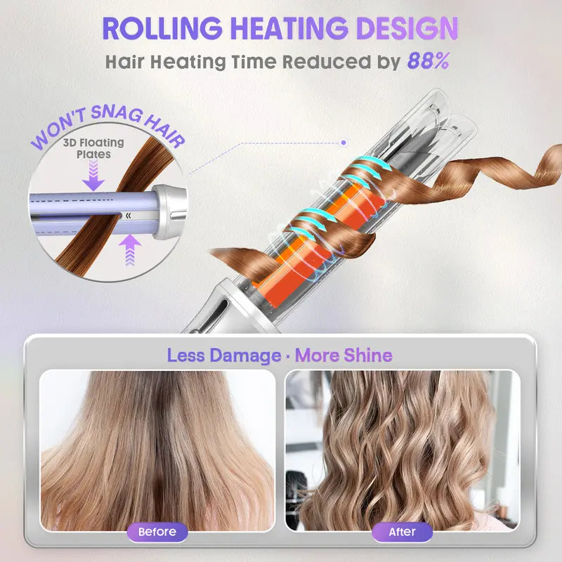 One-Touch Auto-Rotating Airflow Styler for Effortless Long-Lasting Curls