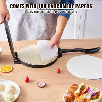 Cast Iron Tortilla Press Maker for Perfect Homemade Flatbreads & Tacos