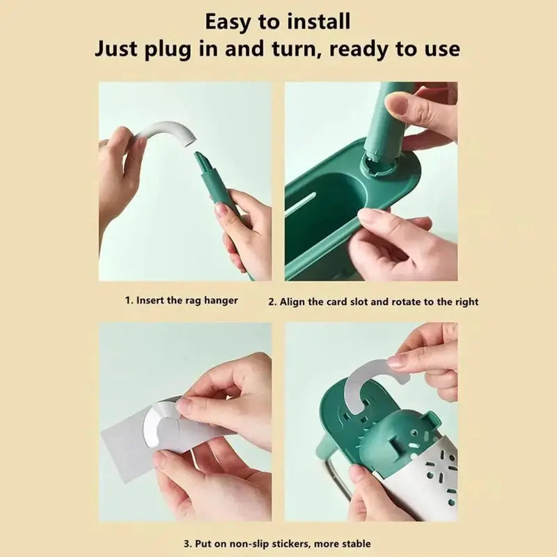 Universal Telescopic Kitchen Sink Rack & Sponge Holder